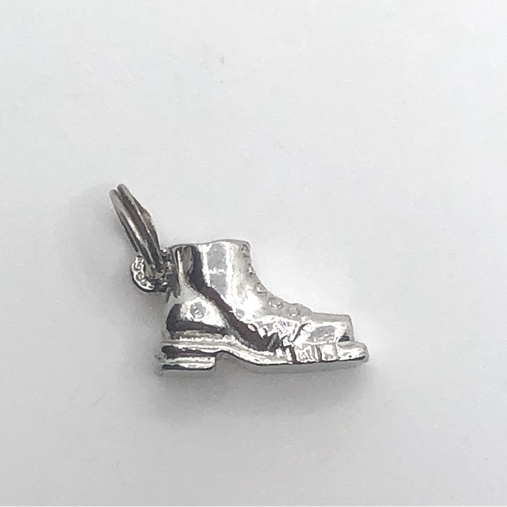Vtg Sterling Silver Boot /Shoe Charm / Pendant .6”